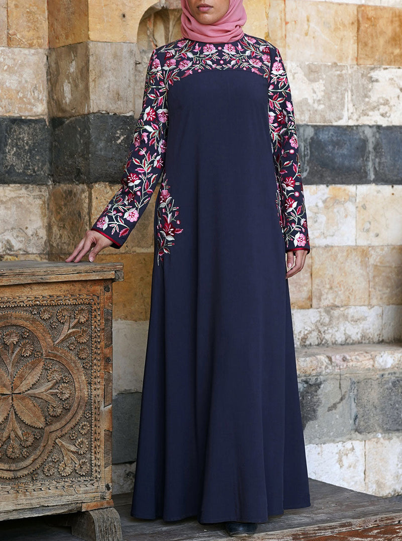 Rufaida Embroidered Abaya Gown