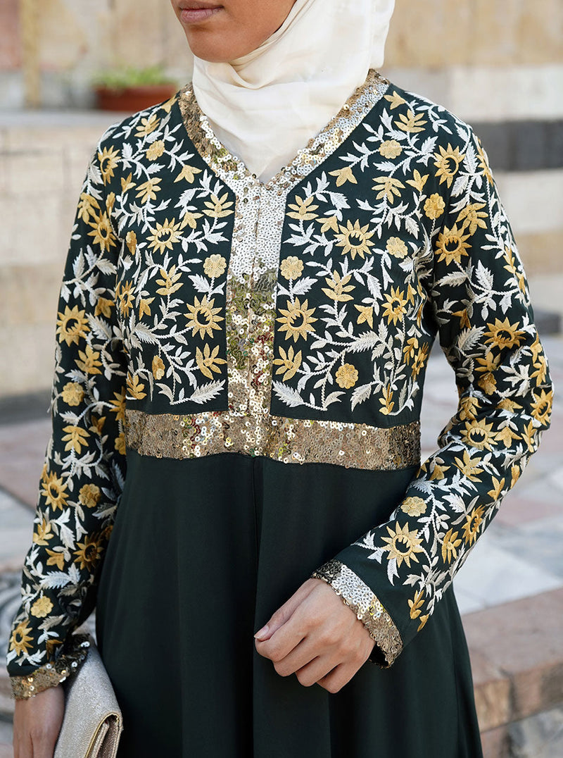 Atiqa Embroidered Abaya Gown