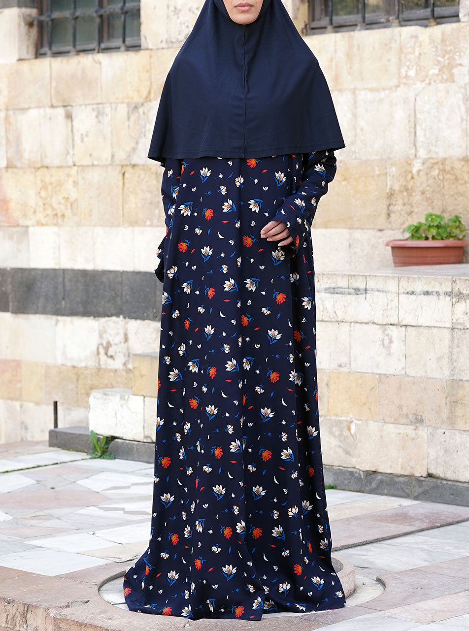 Printed 2 Piece Abaya and Prayer Set Shukr Clothing