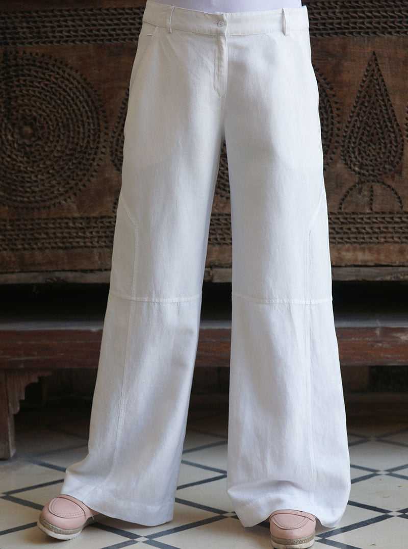 Paneled Linen Trousers