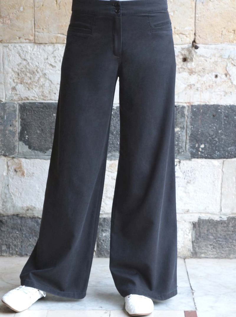 Lyocell and Cotton Classic Fit Trousers
