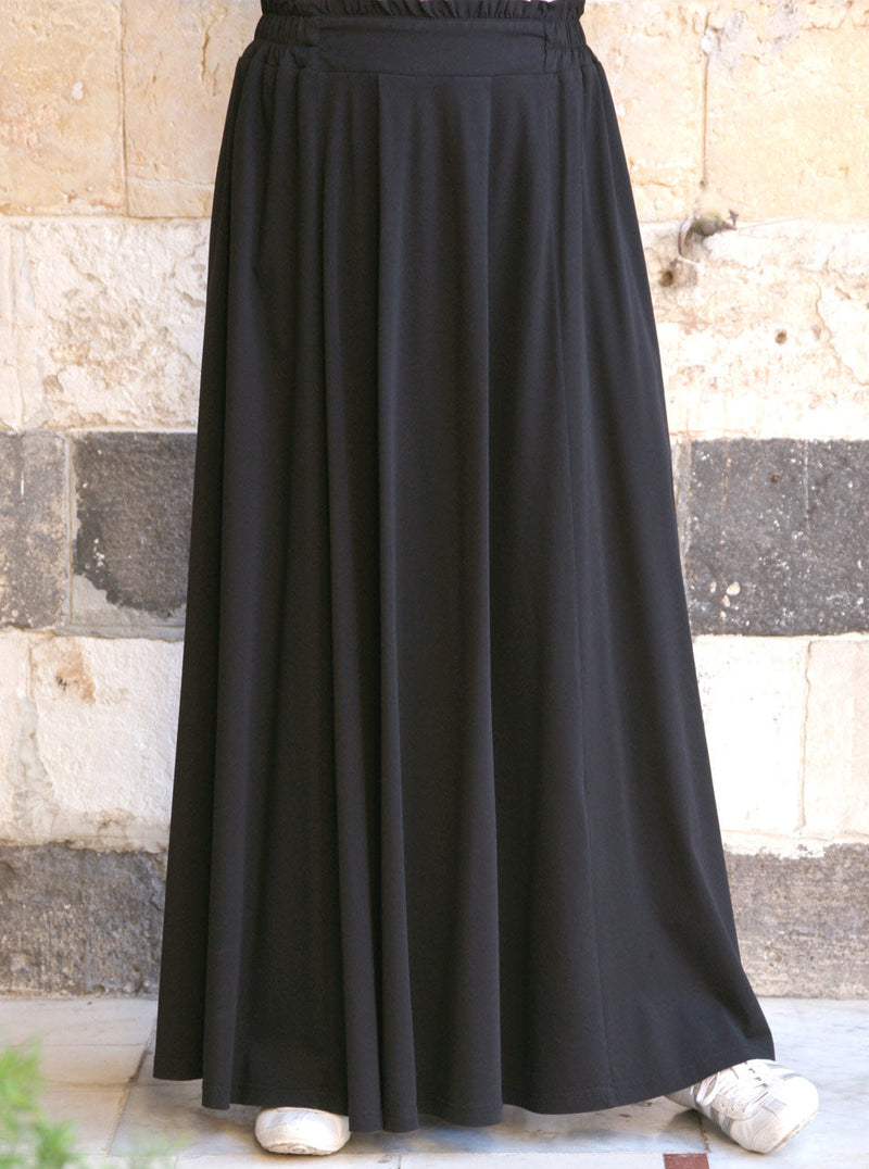 Mercerized Cotton Jersey Maxi Skirt