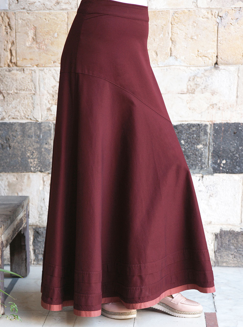 Women's Cotton Printed Wrap Around Long Skirt -
